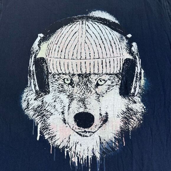 JOE‎ BROWNS T-Shirt Mens Large Black BROWNS ROCK BAND Wolf Music Graphic Tee - Picture 2 of 9